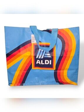 ALDI Blue Reusable Grocery Tote Bag